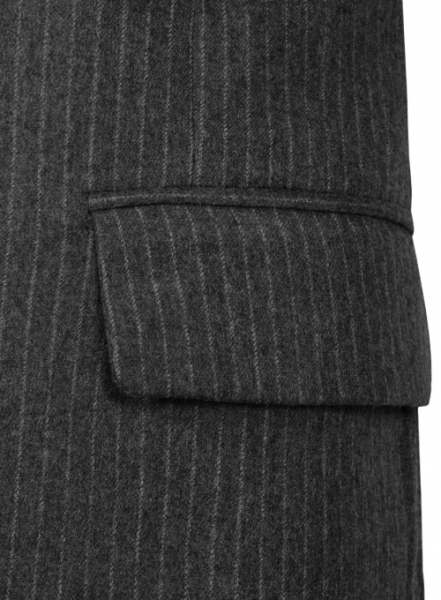 Light Weight Charcoal Stripe Tweed Suit