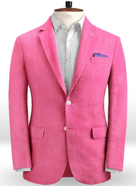 Pure Neon Pink Linen Jacket