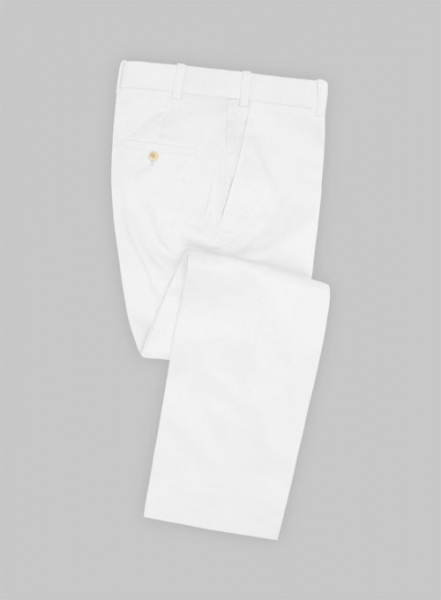 White Stretch Chino Pants