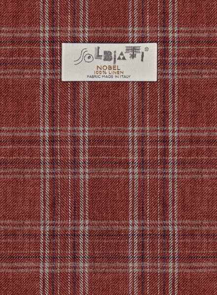 Solbiati Wine Square Linen Pants