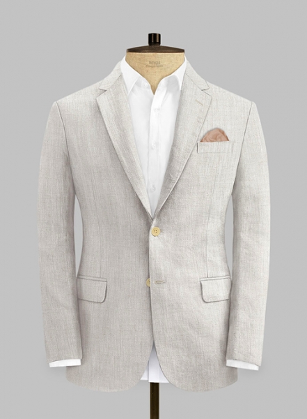 Tropical Beige Pure Linen Suit