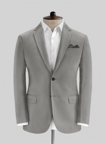 Gray Feather Cotton Canvas Stretch Jacket