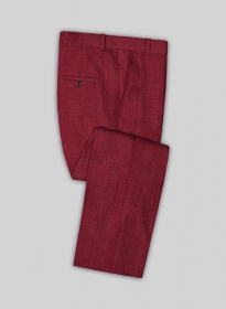 Moscow Maroon Pure Linen Pants