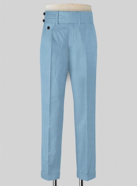 Napolean Taj Blue Double Gurkha Wool Trousers