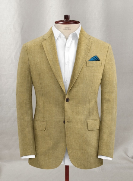 British Khaki Pure Linen Suit