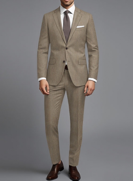 Scabal Crude Brown Wool Suit