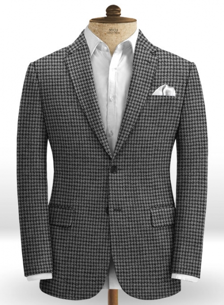 Harris Tweed Houndstooth Gray Jacket