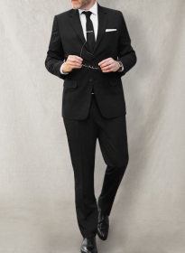 Black Merino Wool Suit