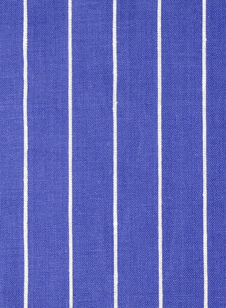 Italian Blue Stripe Linen Suit