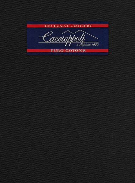 Caccioppoli Cotton Drill Black Suit