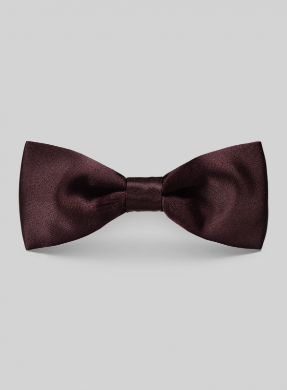 Dark Wine Satin Bow