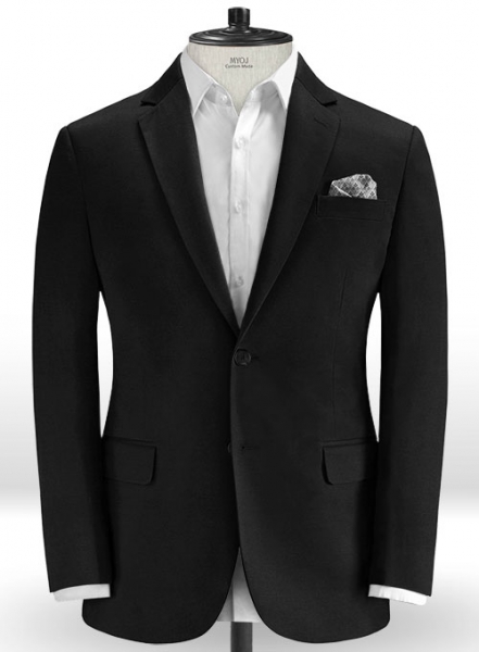 Black Stretch Chino Suit