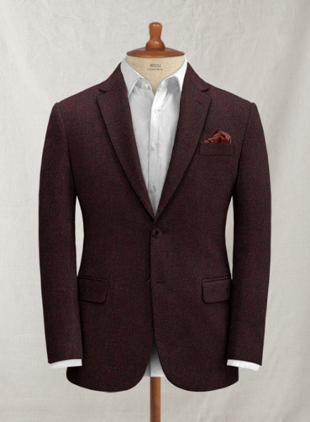 Italian Mahogany Red Tweed Suit