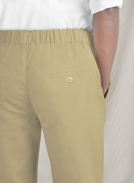 Easy Pants Beige Cotton Canvas