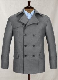 Frosted Mid Gray Terry Rayon Overstyle Jacket