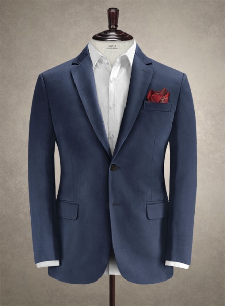 Caccioppoli Cotton Gabardine Marine Blue Suit