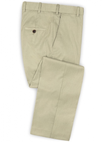 Scabal Sandune Beige Wool Pants