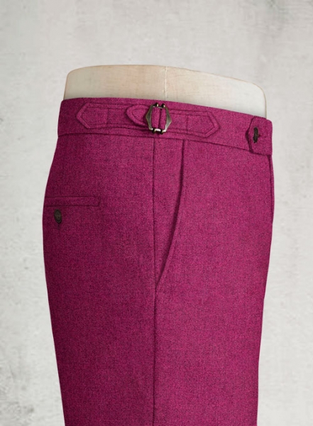 Melange Bubble Pink Highland Tweed Trousers