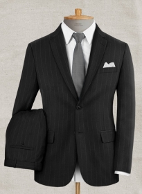 Reda Black Stripes Wool Suit