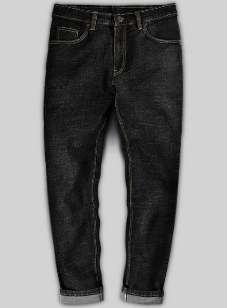 Miami Black Hard Wash Stretch Jeans - Look #444