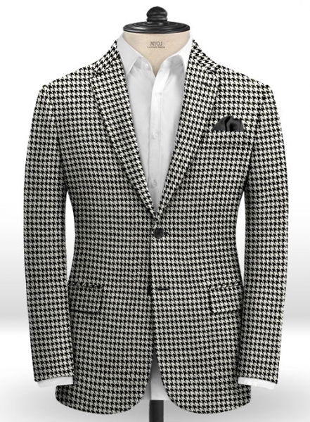 Big Houndstooth BW Tweed Jacket