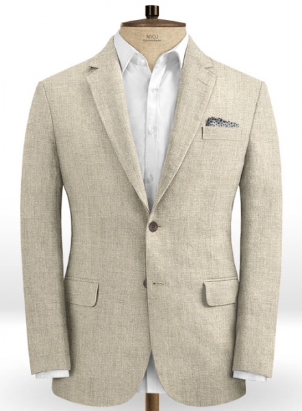 Italian Casa Beige Linen Suit