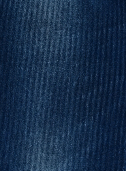 Indigo Corduroy Stretch Jeans - Treated Hard Wash