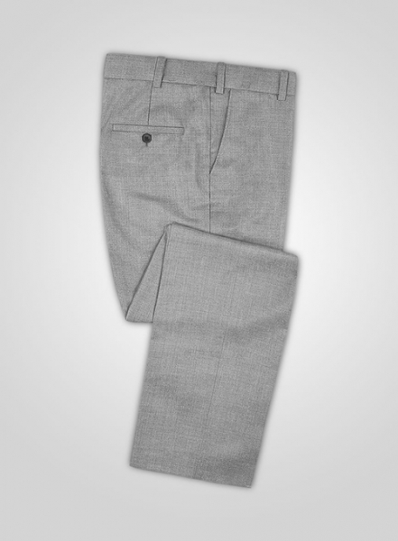 Napolean Worsted Light Gray Wool Suit