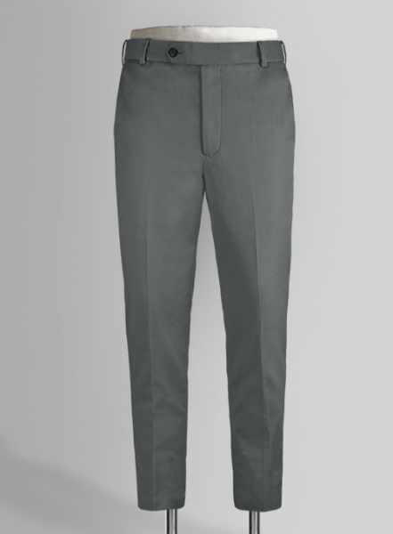 Gray Cotton Power Stretch Chino Suit