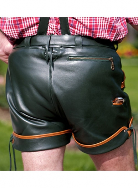 Leather Cargo Shorts Style # 364