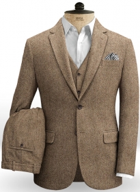 Irish Brown Herringbone Tweed Suit