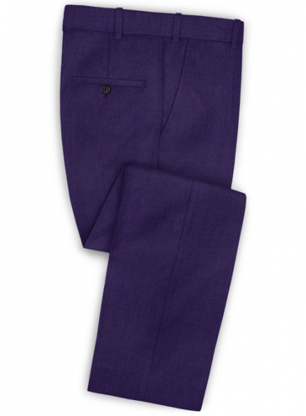 Scabal Eggplant Wool Pants