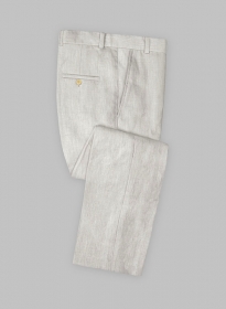 Tropical Beige Pure Linen Pants