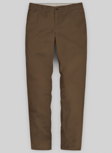 Brown Stretch Chino Pants