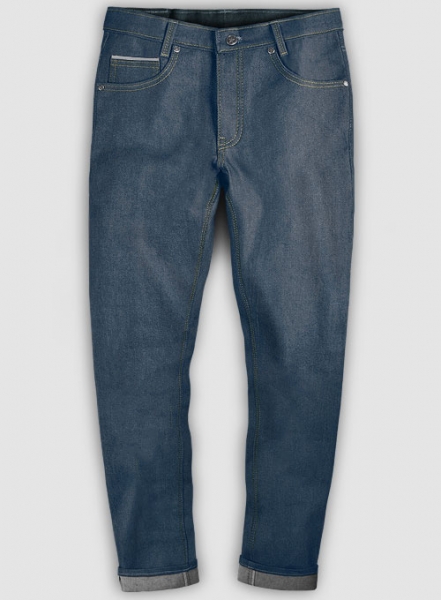 Selvedge White Denim Jeans - Raw Unwashed