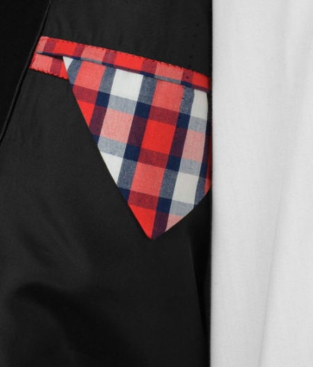 Red White Checks Plaid Tuxedo Jacket