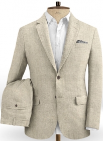 Italian Casa Beige Linen Suit