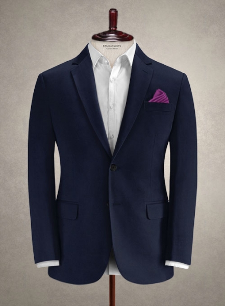 Caccioppoli Canvas Dark Blue Cotton Jacket