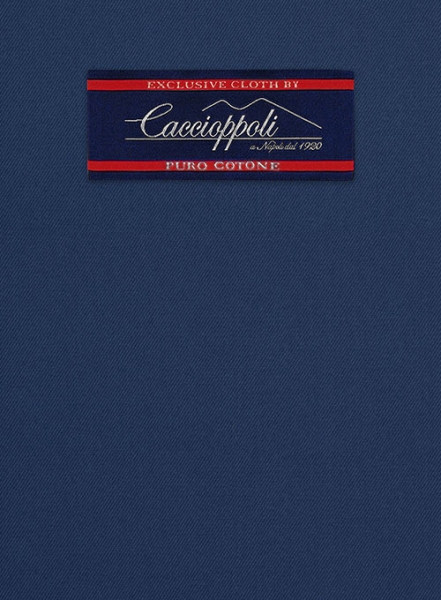 Caccioppoli Cotton Gabardine Lapis Blue Suit