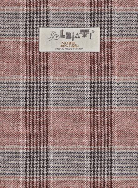 Solbiati Wine Checks Linen Pants