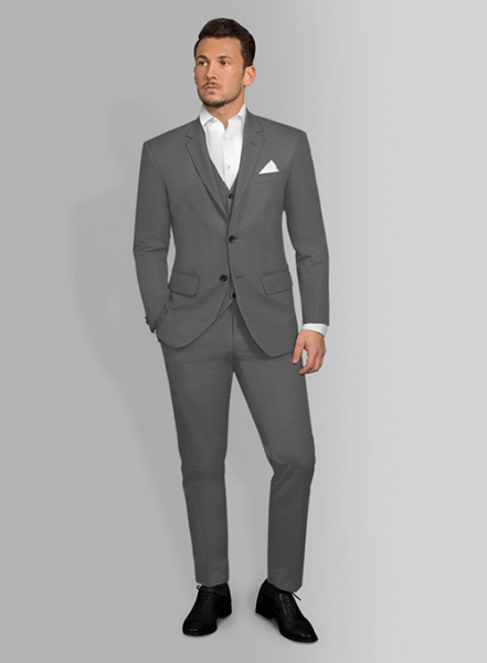 Stretch Summer Gray Chino Suit