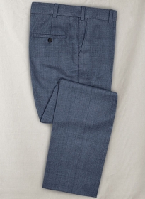 Napolean Sharkskin Slate Blue Wool Pants