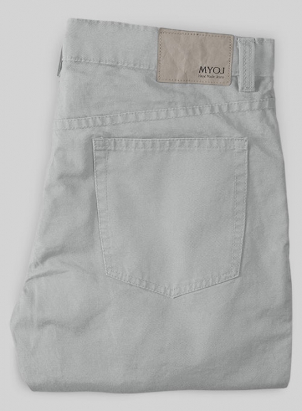 Ice Gray Cotton Power Stretch Chino Jeans