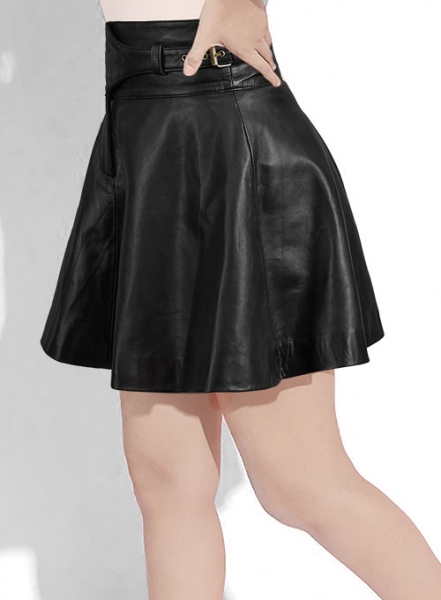 Cowboy Flare Leather Skirt - # 484