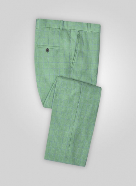 Italian Linen Mojito Green Pants