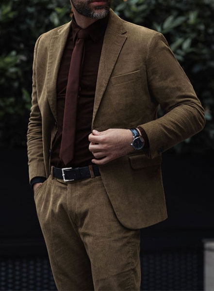 Dark Beige Corduroy Suit