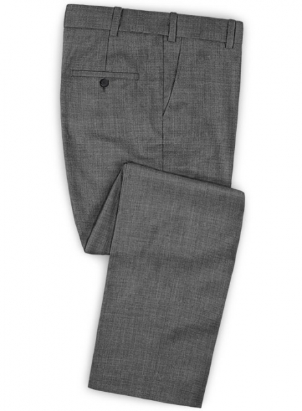 Napolean Sharkskin Gray Wool Suit