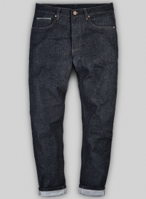 Selvedge Green Denim Jeans - Raw Unwashed