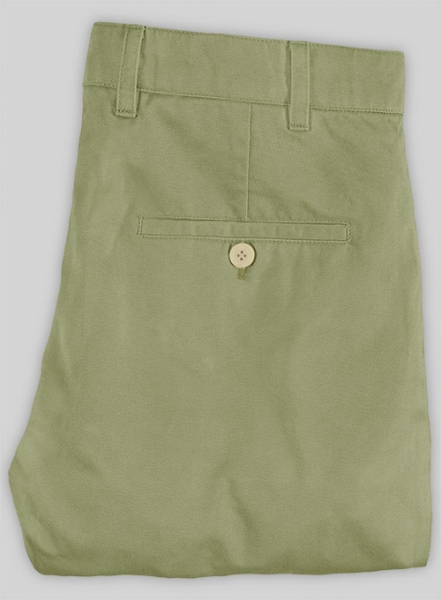 Stretch Summer Army Green Chino Pants