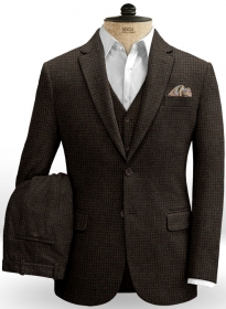 Houndstooth Dark Brown Tweed Suit